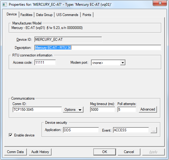 Mercury EIE – Device Page Mercury EIE – Device Page